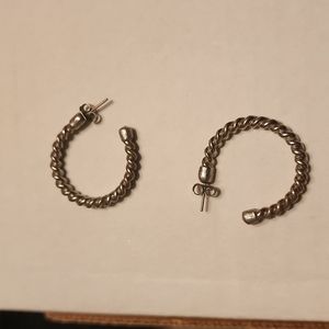 Rope hoop earrings